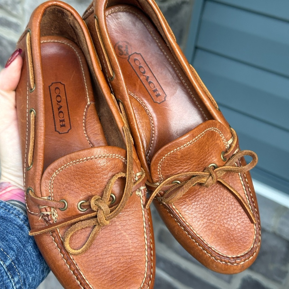 Coach Brown Leather Loafers